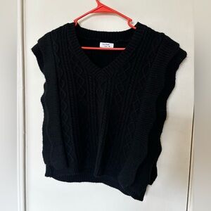 business casual black Sweater Vest